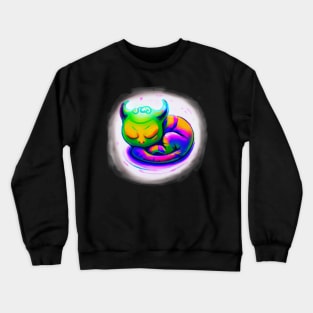 Sleeping Alien Cat Crewneck Sweatshirt